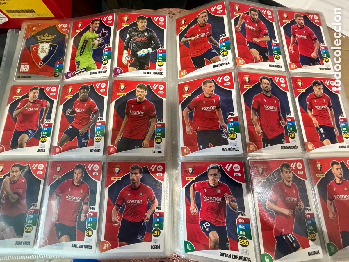 Cromos de Futebol: OSASUNA EQUIPO COMPLETO ADRENALYN 2024 2025 24 25 CON PLUS ENTRENADOR