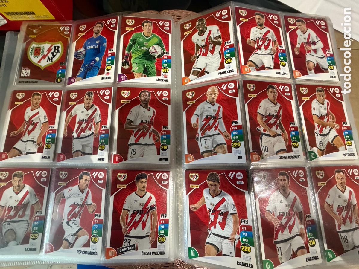 Cromos de Futebol: RAYO VALLECANO EQUIPO COMPLETO ADRENALYN 2024 2025 24 25 CON PLUS ENTRENADOR