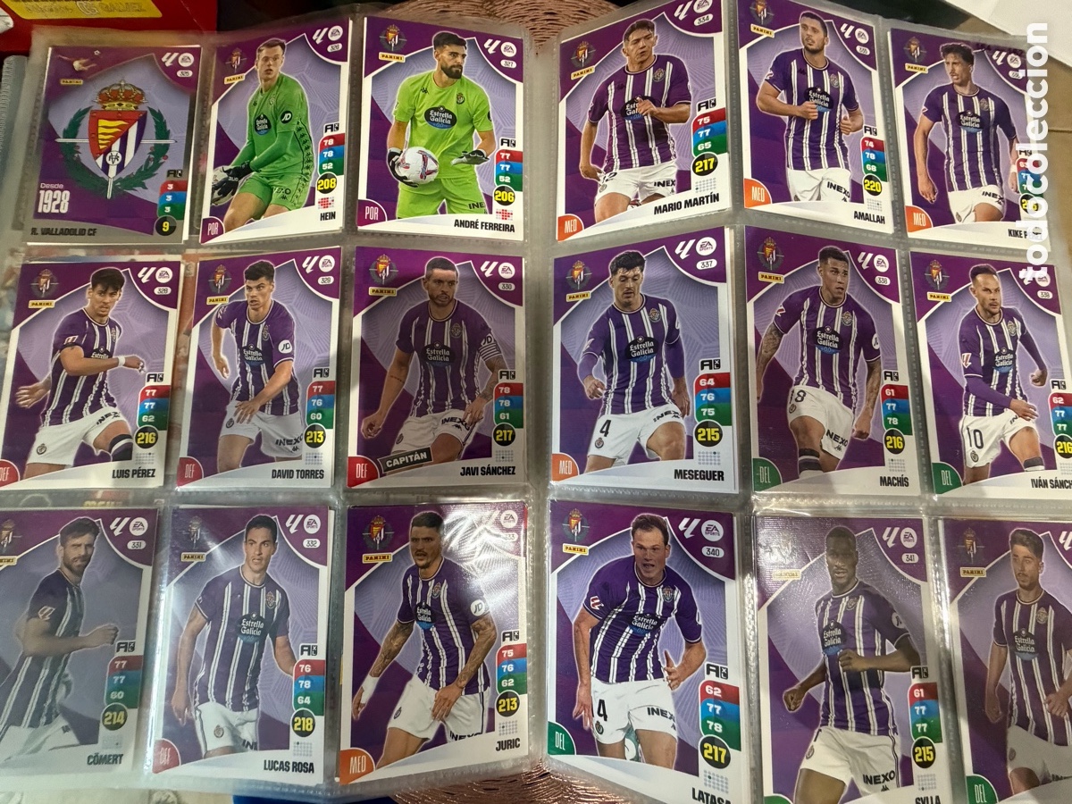 Cromos de Futebol: REAL VALLADOLID EQUIPO COMPLETO ADRENALYN 2024 2025 24 25 CON PLUS ENTRENADOR