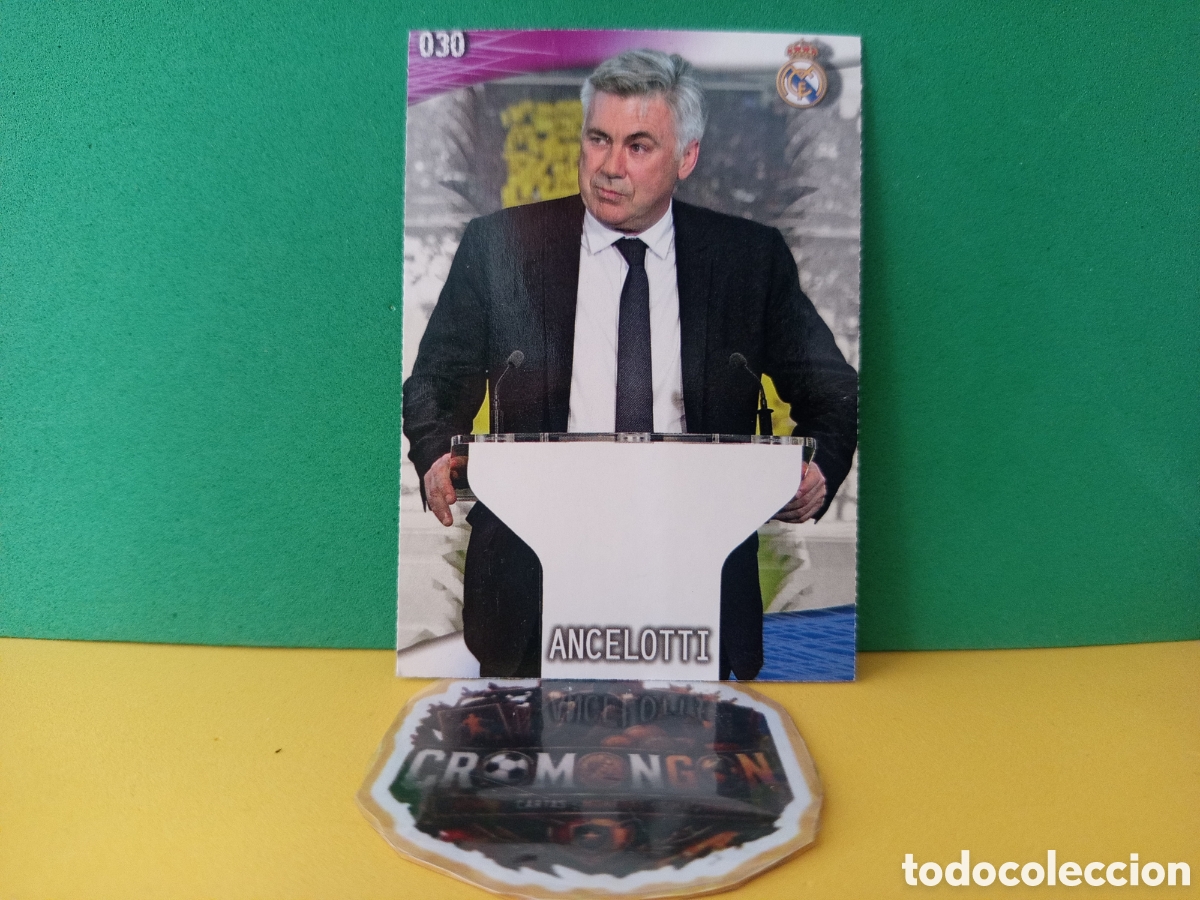 Cromos de Futebol: ❇️ CROMO CARD ⚽ ANCELOTTI REAL MADRID 30 FICHAS LIGA QUIZ GAME 2014 13 14 2013 2014 MUNDICROMO ❇️