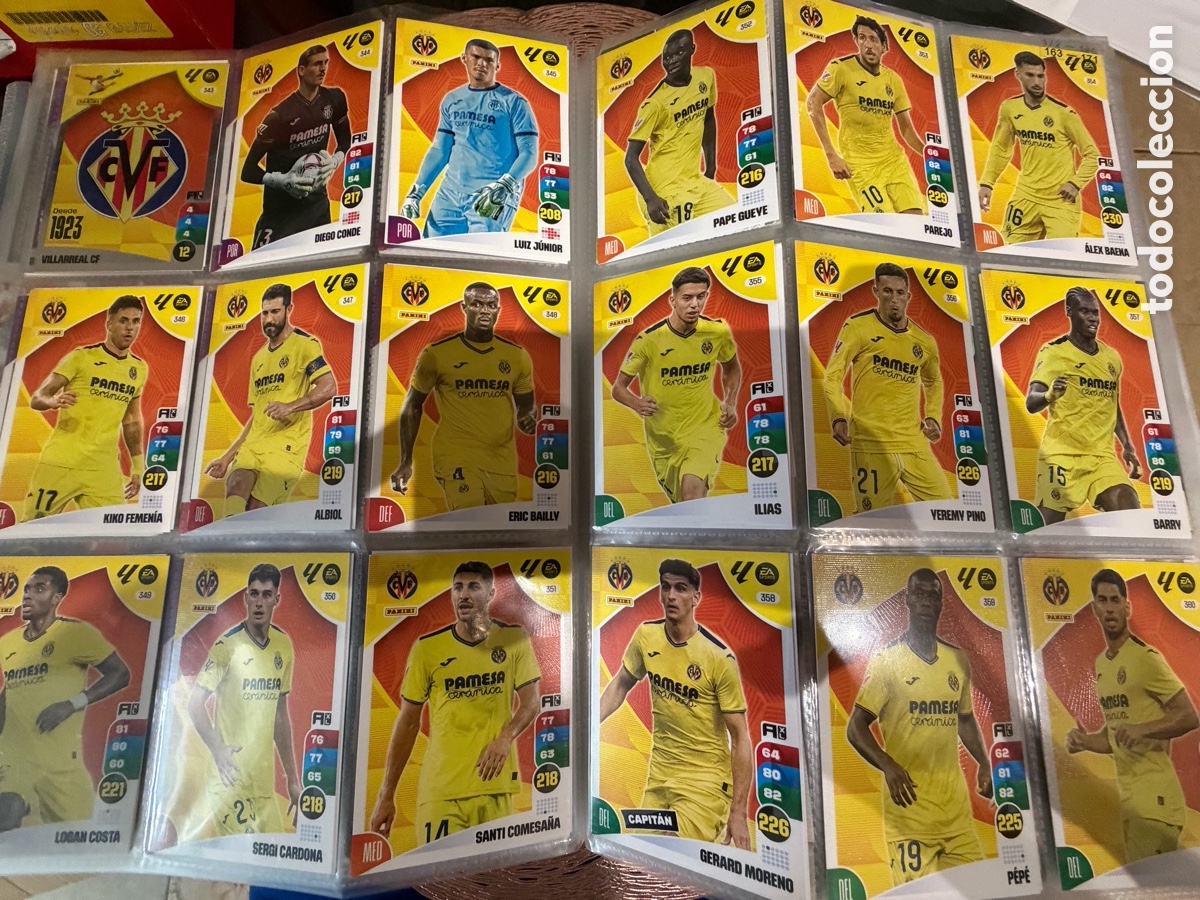 Cromos de Futebol: VILLARREAL EQUIPO COMPLETO ADRENALYN 2024 2025 24 25