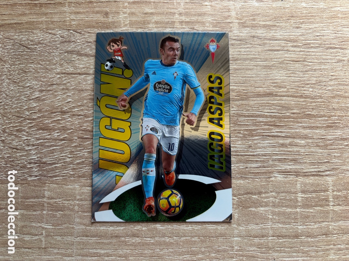 Figurine di Calcio: IAGO ASPAS CANDIDATO JUG&Oacute;N EDICI&Oacute;N ESPA&Ntilde;OL JUG&Oacute;N 2016 2017 16 17 CELTA DE VIGO