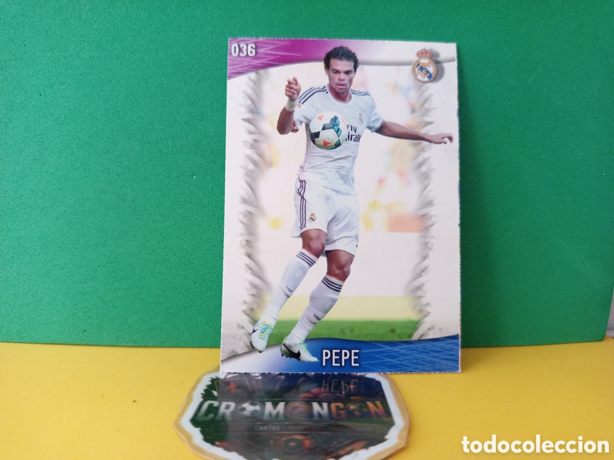 Cromos de f&uacute;tbol: ❇️ CROMO CARD ⚽ PEPE REAL MADRID 36 FICHAS LIGA QUIZ GAME 2014 13 14 2013 2014 MUNDICROMO ❇️