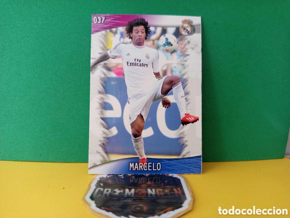 Cromos de f&uacute;tbol: ❇️ CROMO CARD ⚽ MARCELO REAL MADRID 37 FICHAS LIGA QUIZ GAME 2014 13 14 2013 2014 MUNDICROMO ❇️