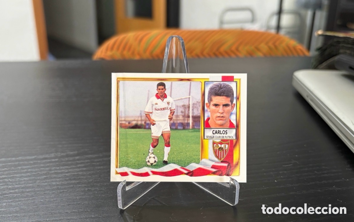 Cromos de Futebol: Cromo ediciones este temporada 95-96 Sevilla CF Carlos coloca