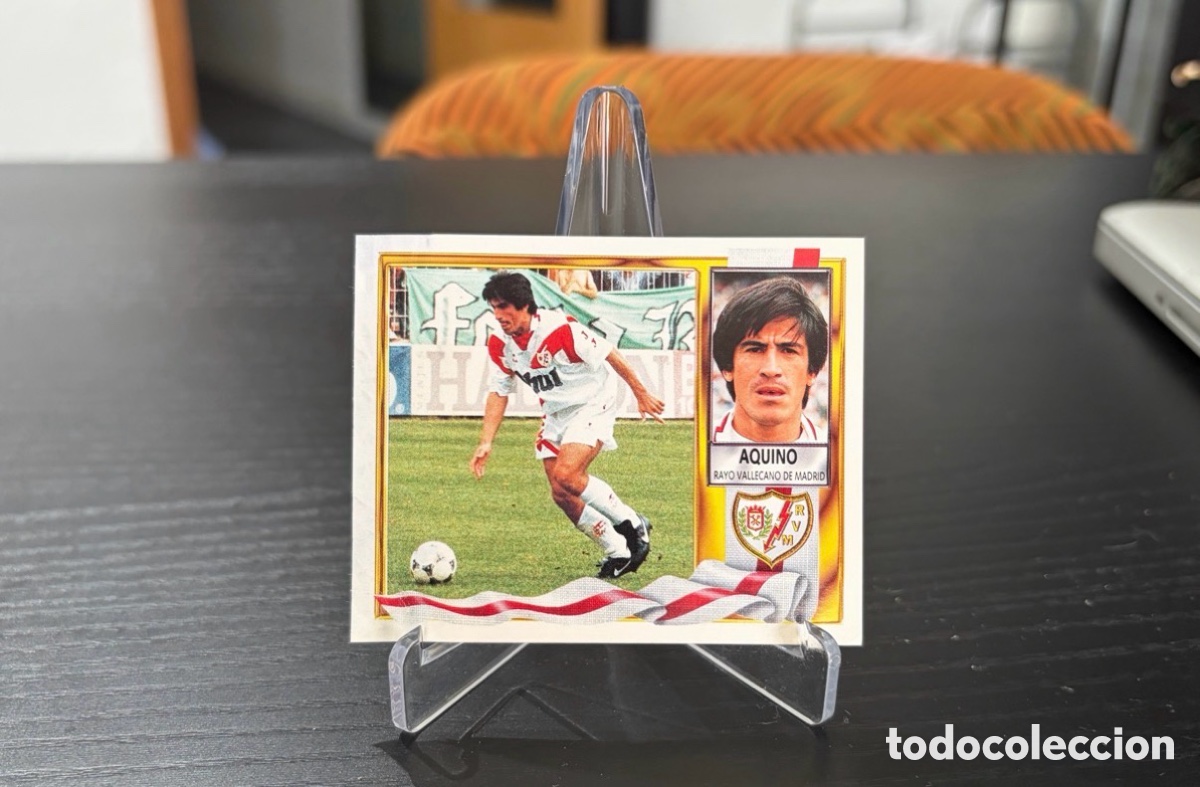 Cromos de Futebol: Cromo ediciones este temporada 95-96 Rayo Vallecano Aquino coloca