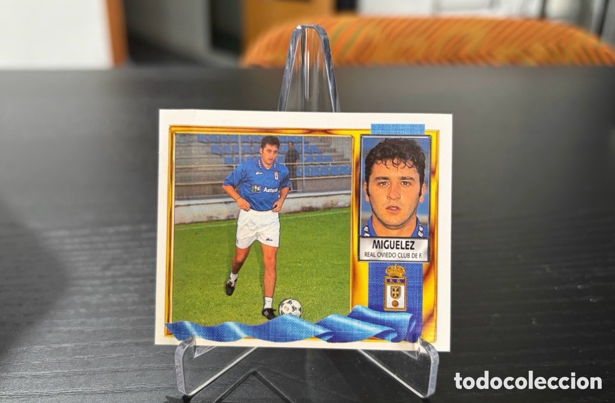 Cromos de Futebol: Cromo ediciones este temporada 95-96 Oviedo Miguelez coloca