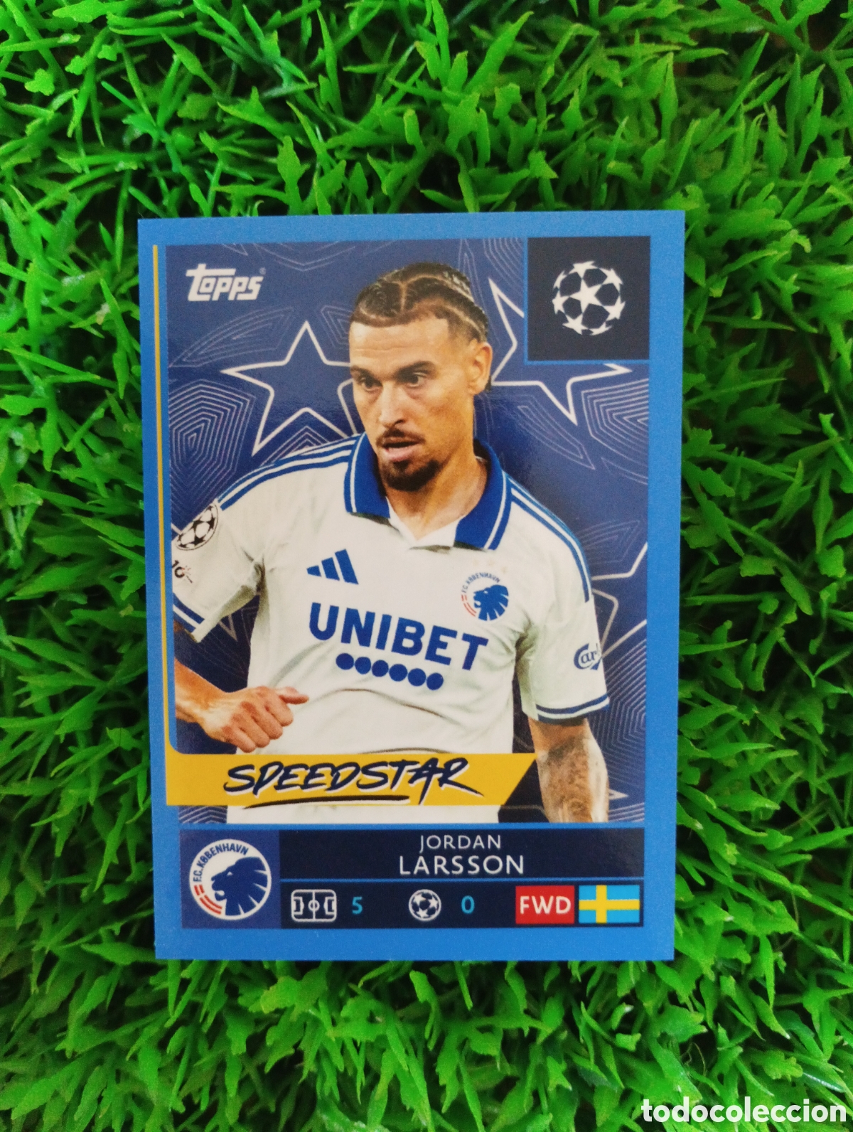 Football Stickers: Larsson Copenhague PARALELA AZUL Champions League 25-26 # 502 NUNCA PEGADO