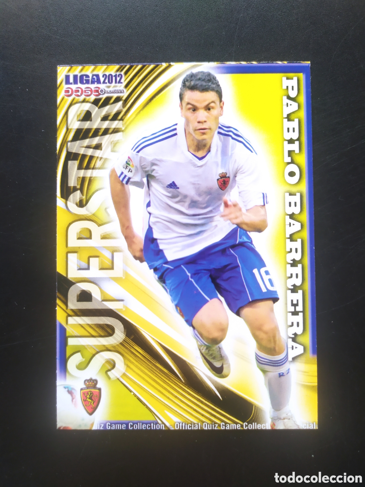 Cromos de Futebol: Mundicromo fichas Liga 2011 2012 11 12 Pablo Barrera superstar mate n&deg; 351 Real Zaragoza