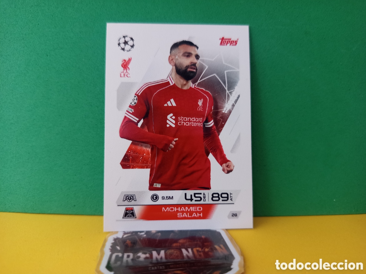 Cartes &agrave; collectionner de Football: ❇️ CROMO ⚽ SALAH LIVERPOOL 26 MATCH ATTAX EXTRA CHAMPIONS LEAGUE UCL 2025 2026 25 26 TOPPS ❇️