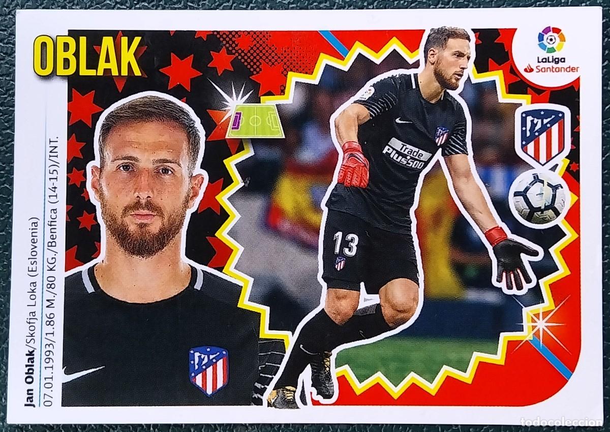 Cromos de f&uacute;tbol: 1 OBLAK ATLETICO DE MADRID CROMOS ALBUM EDICIONES ESTE 2018 2019 18 19