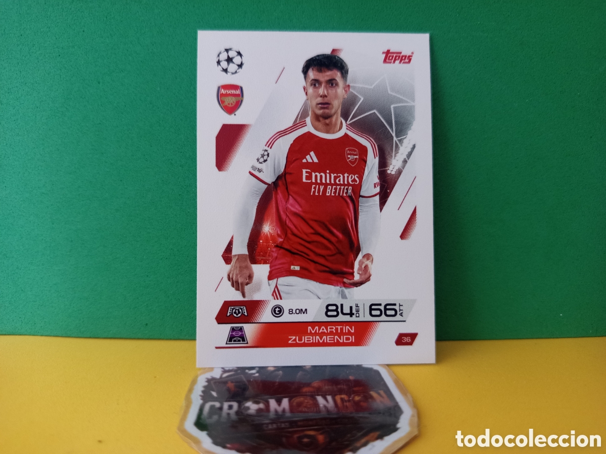 Cromos de f&uacute;tbol: ❇️ CROMO ⚽ ZUBIMENDI ARSENAL 36 MATCH ATTAX EXTRA CHAMPIONS LEAGUE UCL 2025 2026 25 26 TOPPS ❇️