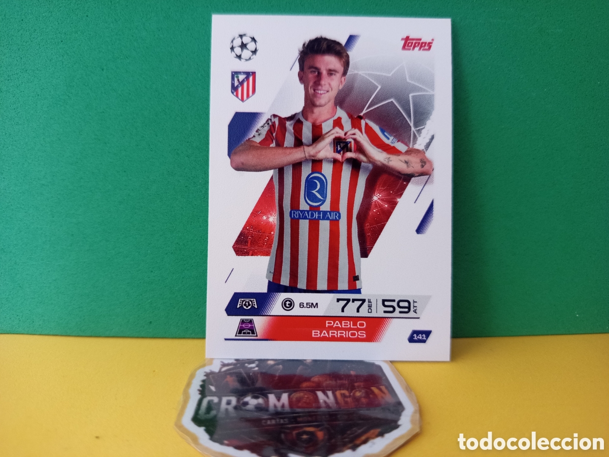 Cromos de f&uacute;tbol: ❇️ CROMO ⚽ BARRIOS ATL&Eacute;TICO DE MADRID 141 MATCH ATTAX EXTRA CHAMPIONS UCL 2025 2026 25 26 TOPPS ❇️