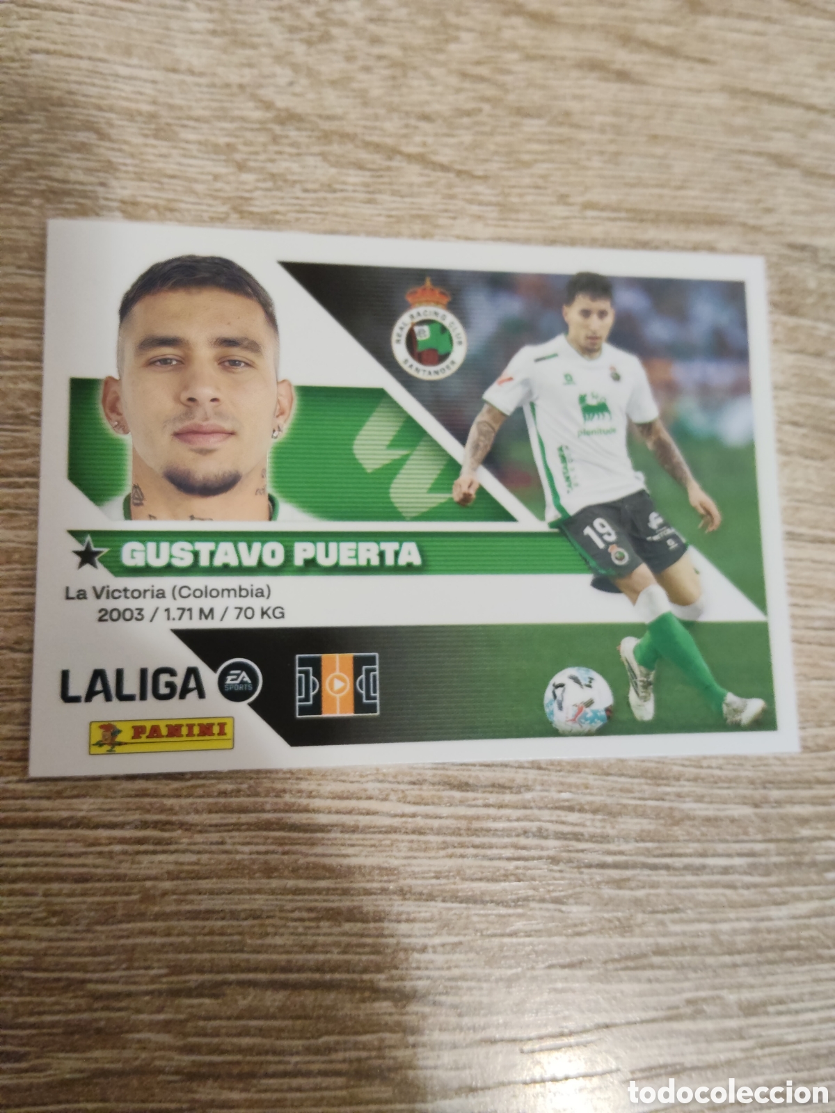 Cromos de f&uacute;tbol: Gustavo Puerta Racing de Santander liga 2026 2027 26 27 ediciones este