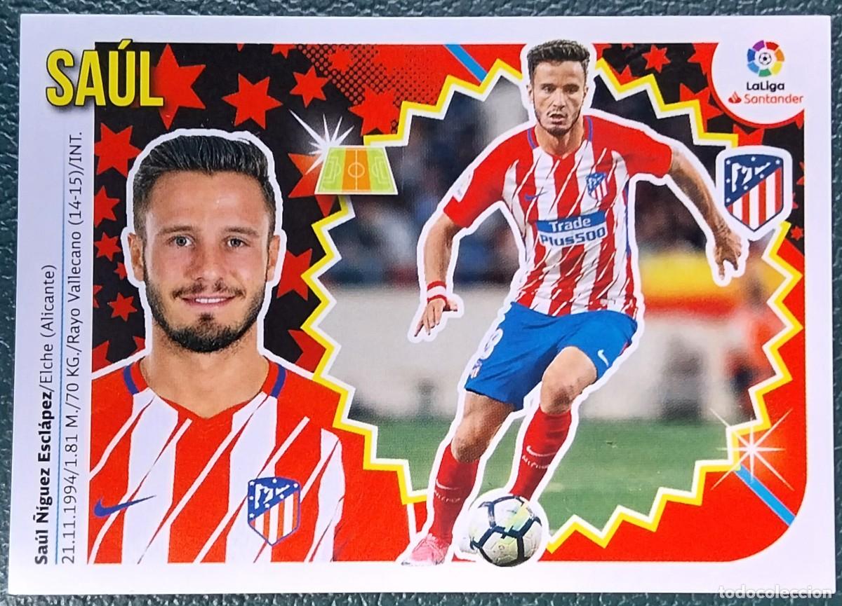 Cromos de f&uacute;tbol: 11 SAUL ATLETICO DE MADRID CROMOS ALBUM EDICIONES ESTE 2018 2019 18 19