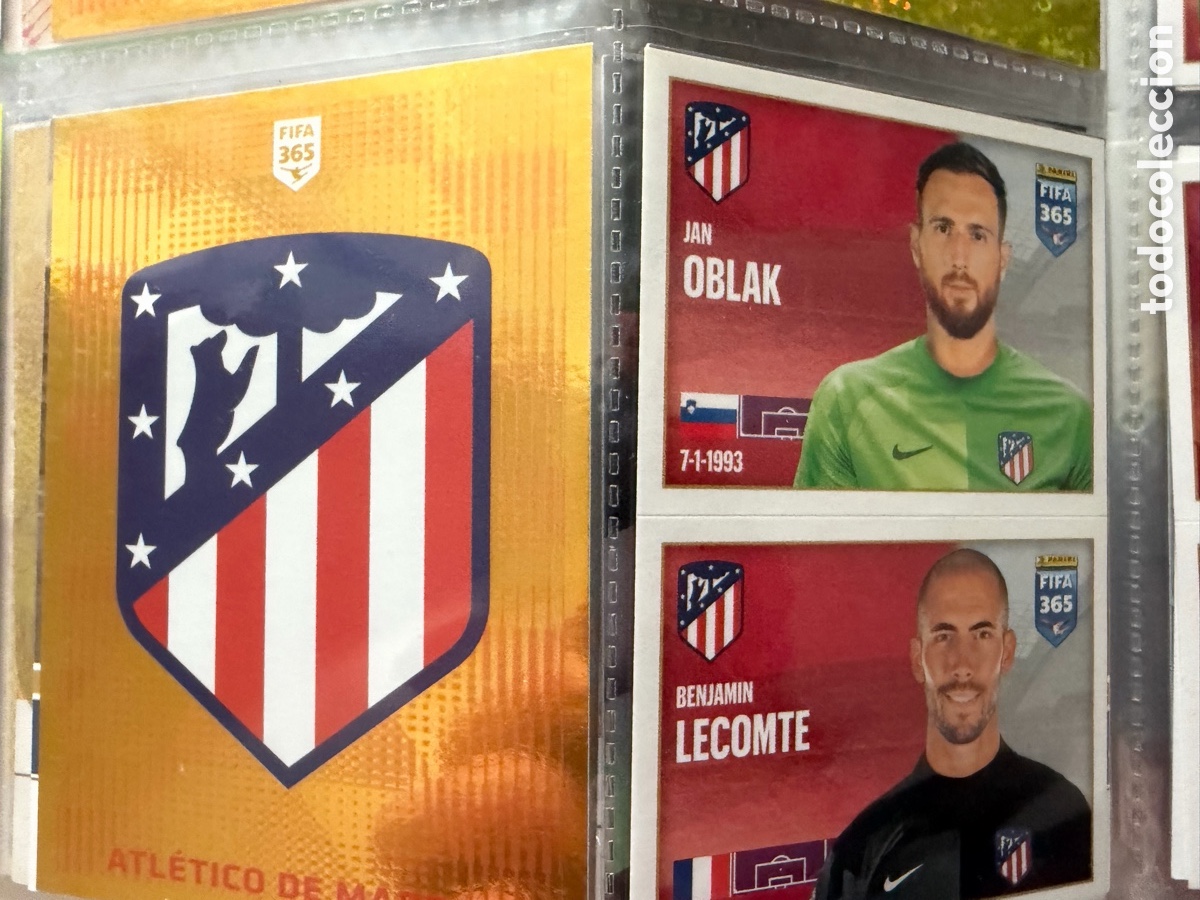 Cromos de f&uacute;tbol: LOTE COMPLETO 20 CROMOS ATLETICO DE MADRID FIFA 365 2022 PANINI STICKERS