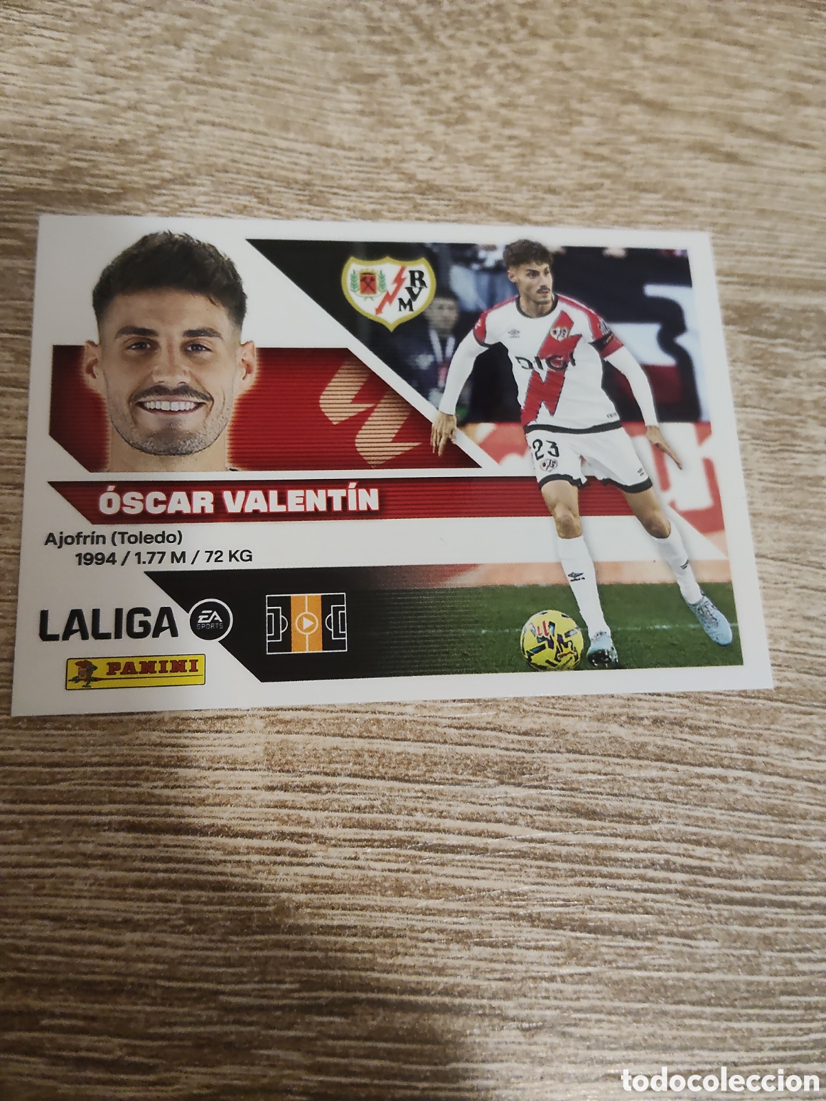 Cromos de f&uacute;tbol: &Oacute;scar Valent&iacute;n Rayo Vallecano liga 2026 2027 26 27 ediciones este