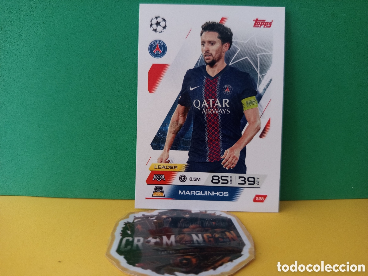 Fu&szlig;ball-Sticker: ❇️ CROMO ⚽ MARQUINHOS PSG 228 MATCH ATTAX EXTRA CHAMPIONS UCL 2025 2026 25 26 TOPPS ❇️