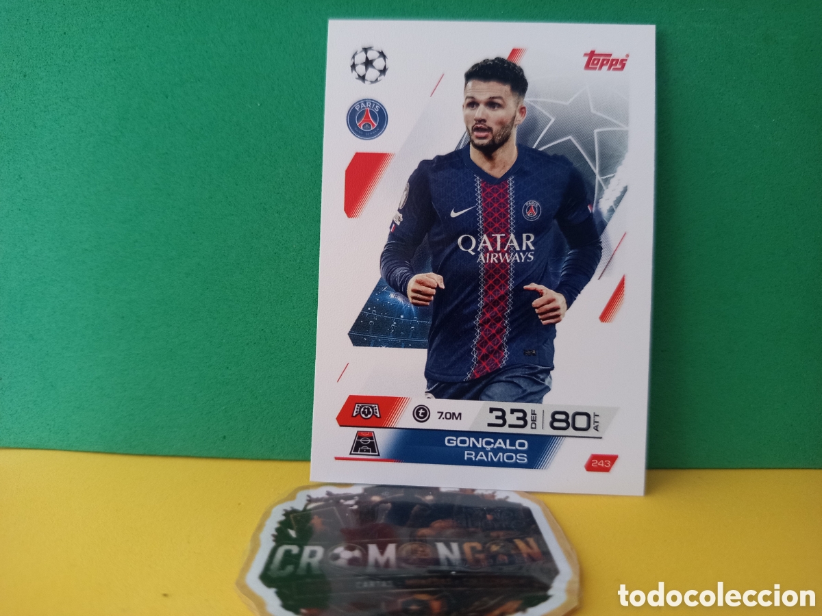 Cromos de Futebol: ❇️ CROMO ⚽ GON&Ccedil;ALO RAMOS PSG 243 MATCH ATTAX EXTRA CHAMPIONS UCL 2025 2026 25 26 TOPPS ❇️