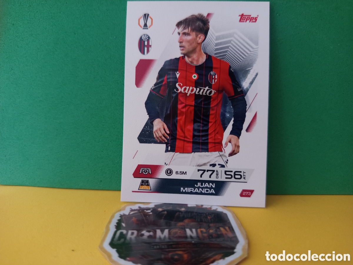 Cromos de Futebol: ❇️ CROMO ⚽ JUAN MIRANDA BOLONIA 273 MATCH ATTAX EXTRA CHAMPIONS UCL 2025 2026 25 26 TOPPS ❇️