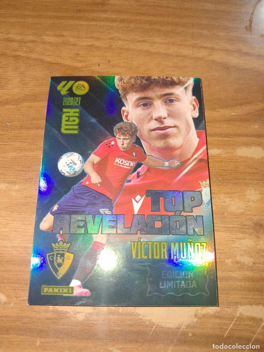 Cromos de f&uacute;tbol: CARD MEGACRACKS TEMPORADA 26/27: EDICI&Oacute;N LIMITADA TOP REVELACI&Oacute;N VICTOR MU&Ntilde;OZ