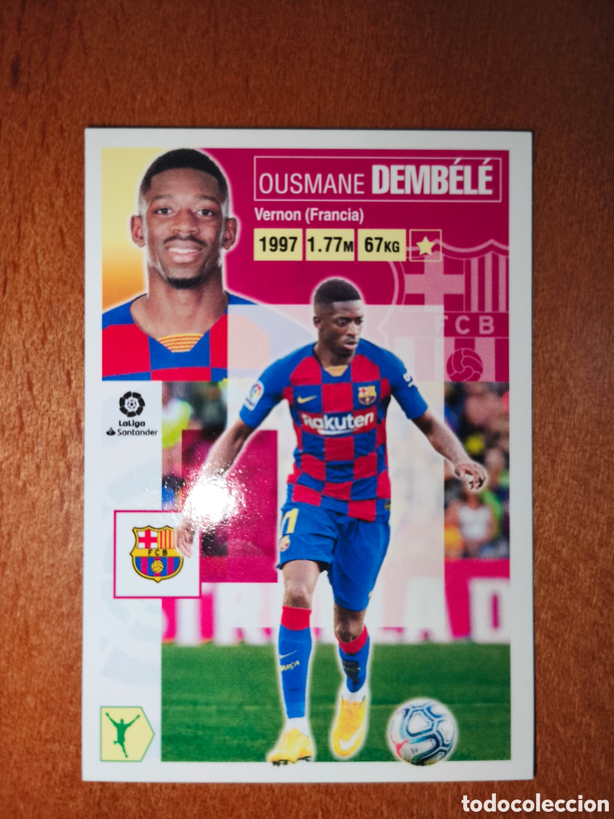 Cromos de f&uacute;tbol: Dembele n&deg;14 B liga este 20/21 Barcelona