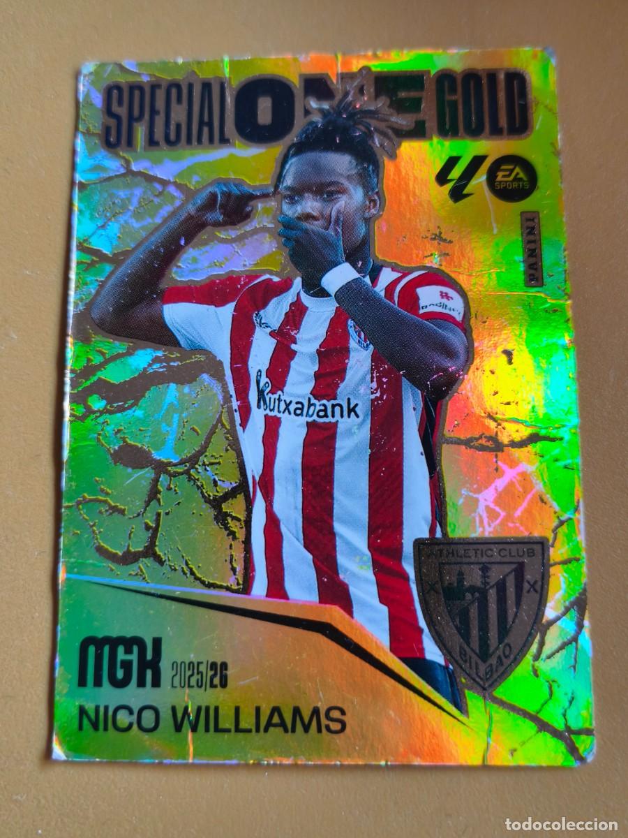 Cromos de f&uacute;tbol: nico williams, 2025 26 gold