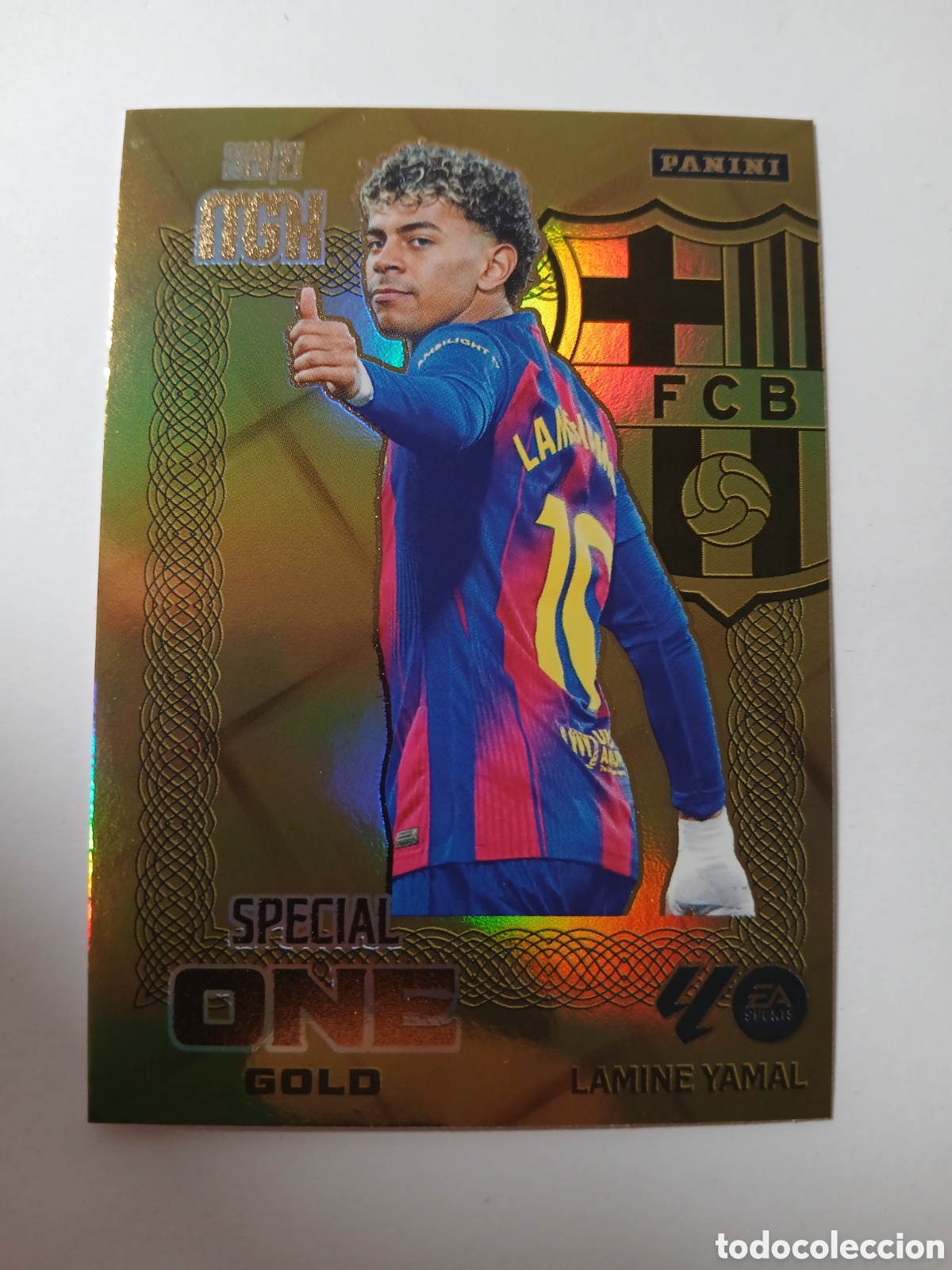 Cromos de f&uacute;tbol: MEGACRACKS 2026 SPECIAL ONE GOLD LAMINE YAMAL