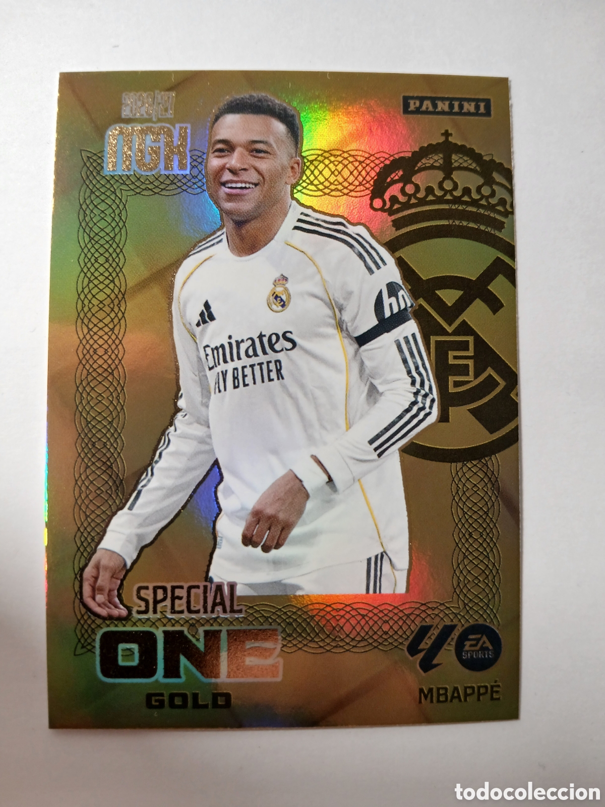 Cromos de f&uacute;tbol: MEGACRACKS 2026 SPECIAL ONE GOLD MBAPPE