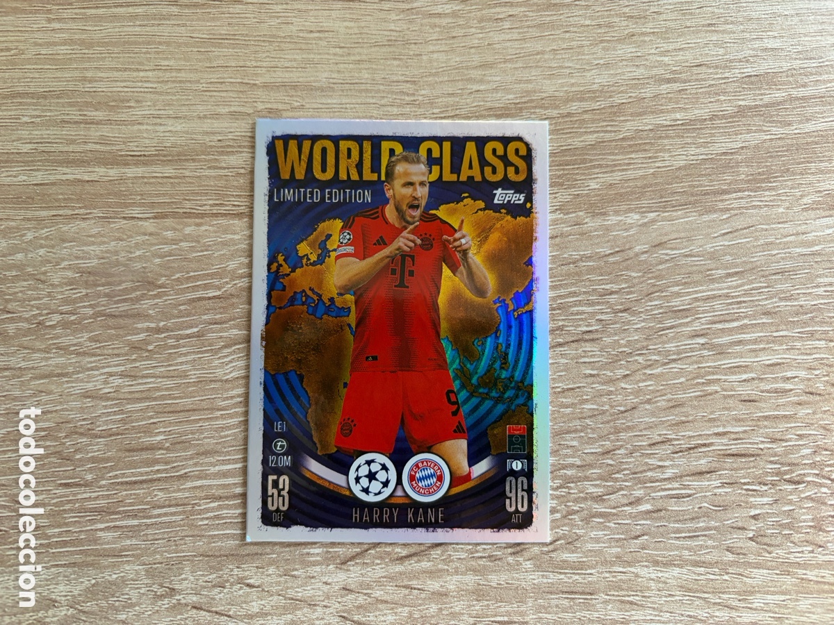 Cartes &agrave; collectionner de Football: KANE WORLD CLASS EDICI&Oacute;N LIMITADA TOPPS MATCH ATTAX CHAMPIONS LEAGUE 2023 2024 23 24 BAYERN M&Uuml;NCHEN