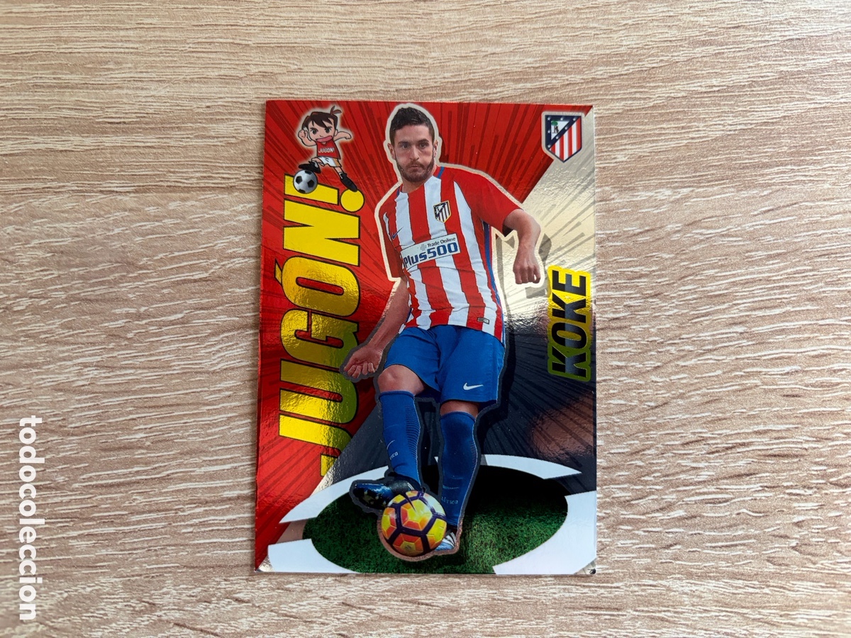 Cromos de Futebol: KOKE JUG&Oacute;N EDICI&Oacute;N LIMITADA MEGACRACKS MGK 2017 2018 17 18 ATL&Eacute;TICO DE MADRID