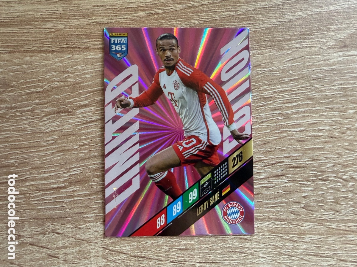 Cartes &agrave; collectionner de Football: LEROY SAN&Eacute; EDICI&Oacute;N LIMITADA PANINI FIFA 365 2025 ADRENALYN XL BAYERN M&Uuml;NCHEN