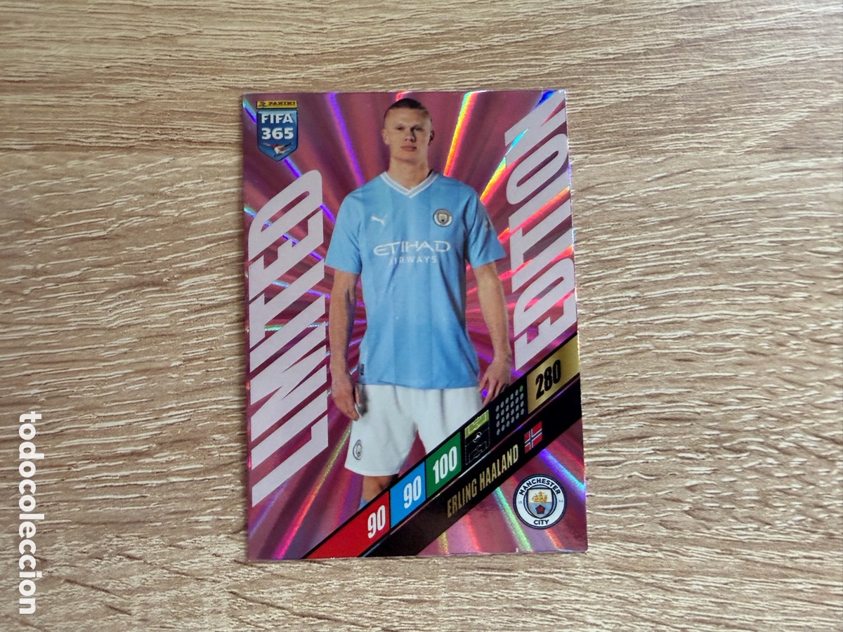 Cartes &agrave; collectionner de Football: ERLING HAALAND EDICI&Oacute;N LIMITADA PANINI FIFA 365 2025 ADRENALYN XL MANCHESTER CITY