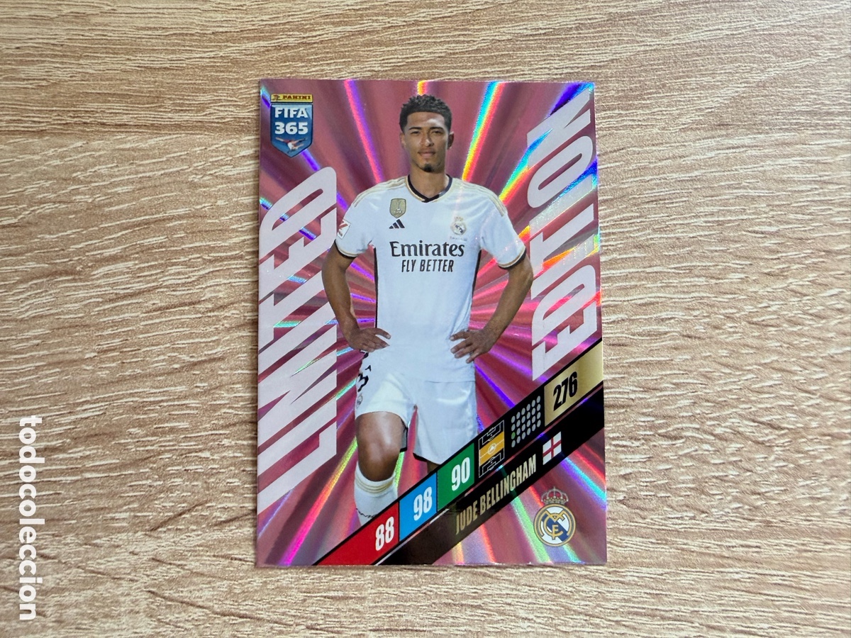 Cartes &agrave; collectionner de Football: JUDE BELLINGHAM EDICI&Oacute;N LIMITADA PANINI FIFA 365 2025 ADRENALYN XL REAL MADRID