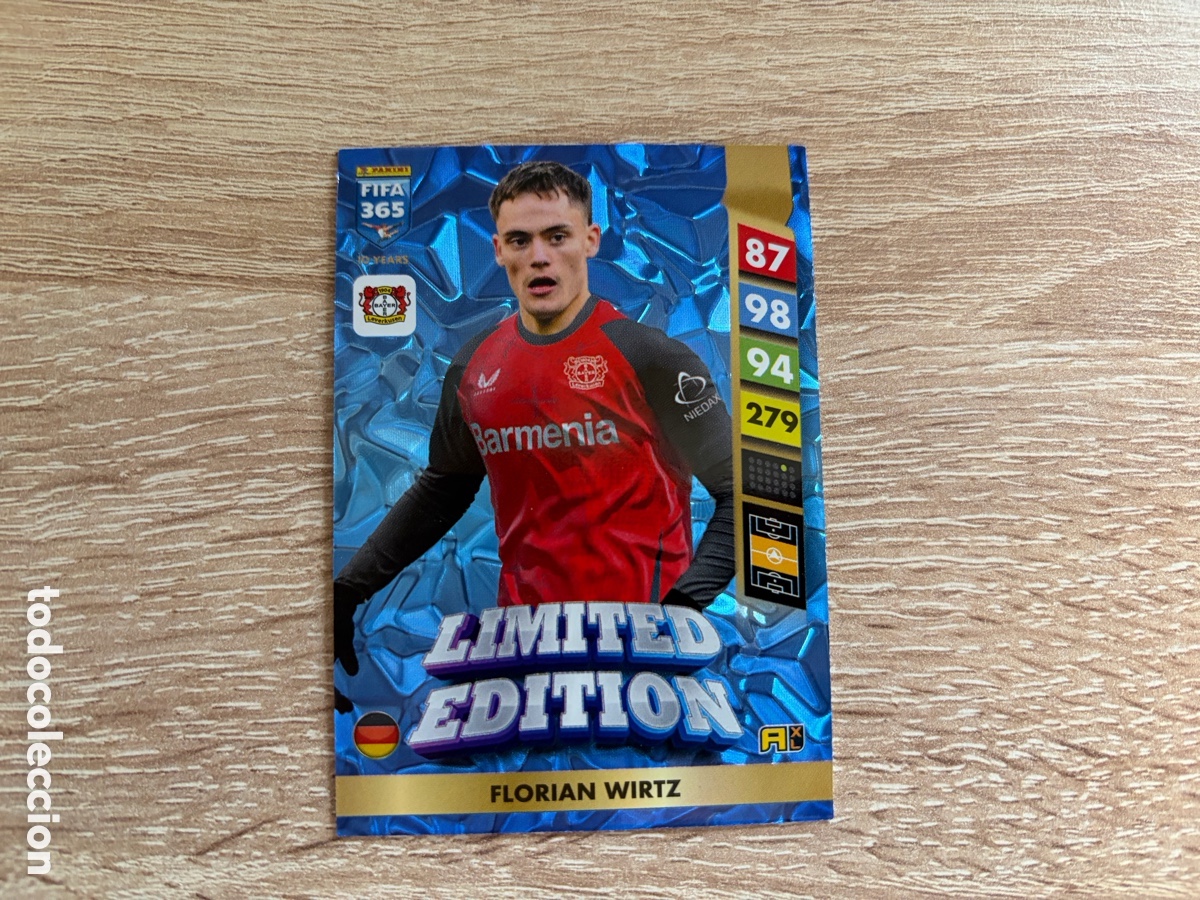 Cartes &agrave; collectionner de Football: FLORIAN WIRTZ EDICI&Oacute;N LIMITADA PANINI FIFA 365 2025 ADRENALYN XL BAYER LEVERKUSEN