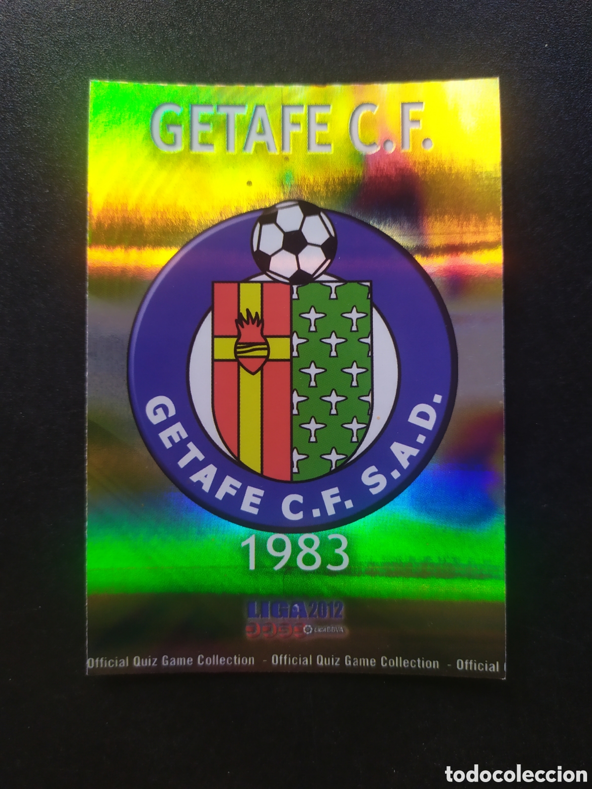 Cartes &agrave; collectionner de Football: Mundicromo fichas Liga 2011 2012 11 12 escudo brillo rayas n&deg; 406 Getafe