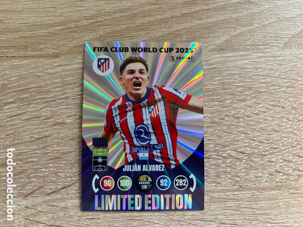 Cromos de Futebol: JULI&Aacute;N &Aacute;LVAREZ EDICI&Oacute;N LIMITADA FIFA CLUB WORLD CUP 2025 PANINI ADRENALYN XL ATL&Eacute;TICO DE MADRID