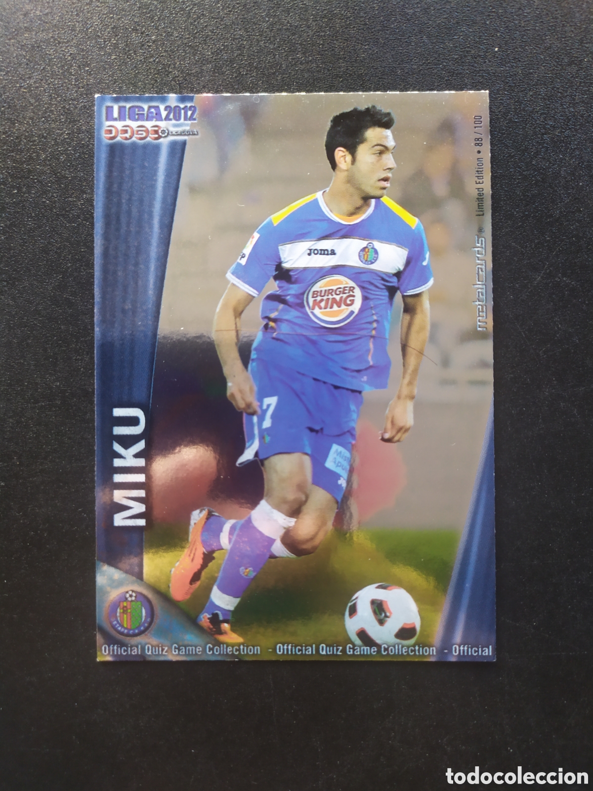 Figurine di Calcio: Mundicromo fichas Liga 2011 2012 11 12 Miku metalcards limited edition n&deg; 425 Getafe