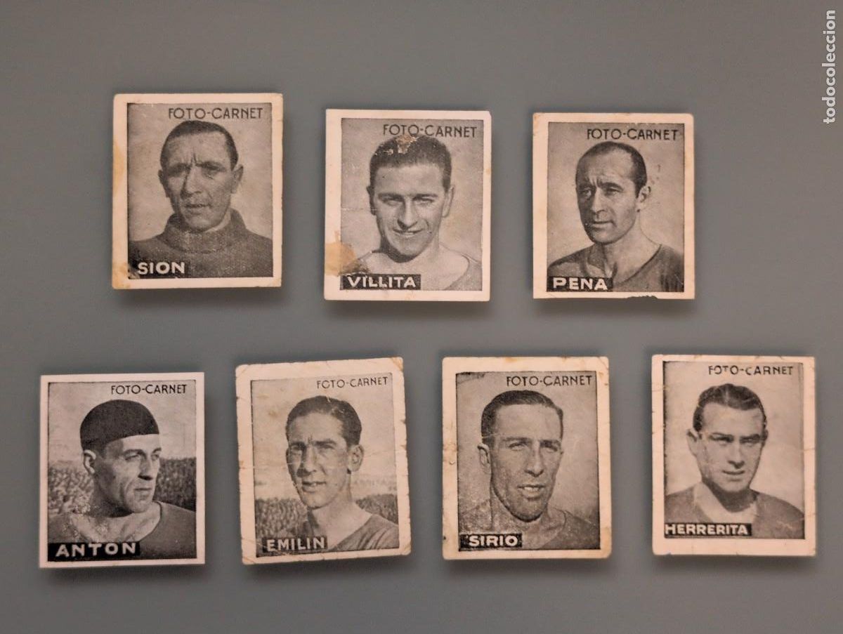 Figurine di Calcio: DIFICIL LOTE 7 CROMOS OVIEDO LIGA 1942 1943 42/43 LIBRETA DEPORTIVA FUTBOL FOOTBALL ASTURIAS GIJON