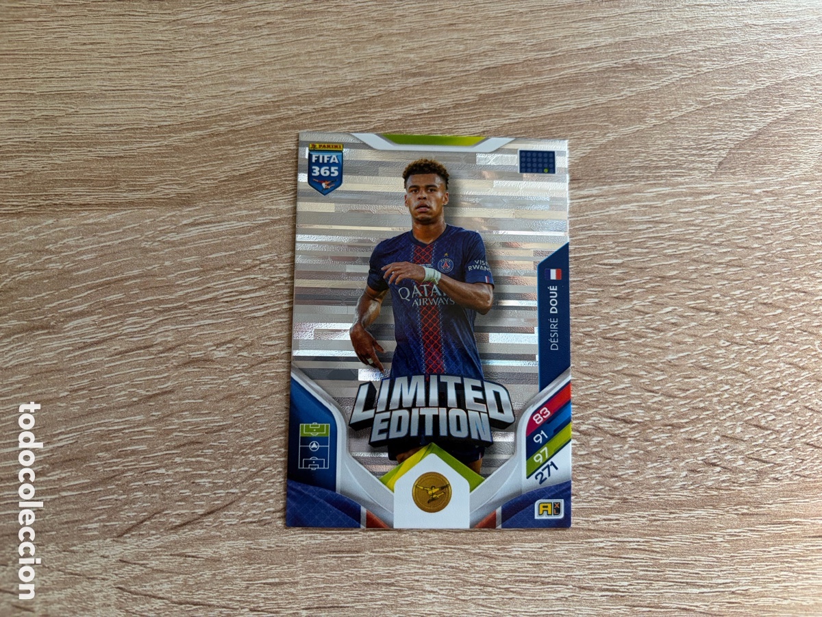 Figurine di Calcio: D&Eacute;SIR&Eacute; DOU&Eacute; EDICI&Oacute;N LIMITADA PANINI FIFA 365 2025 ADRENALYN XL PARIS SAINT-GERMAIN