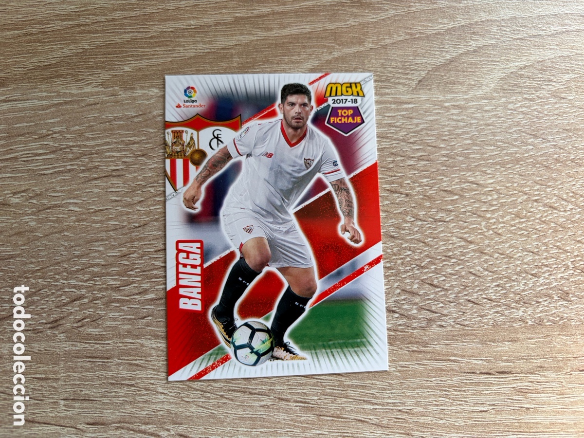 Cromos de f&uacute;tbol: 478 EVER BANEGA TOP FICHAJE MEGACRACKS MGK 2017 2018 17 18 SEVILLA FC