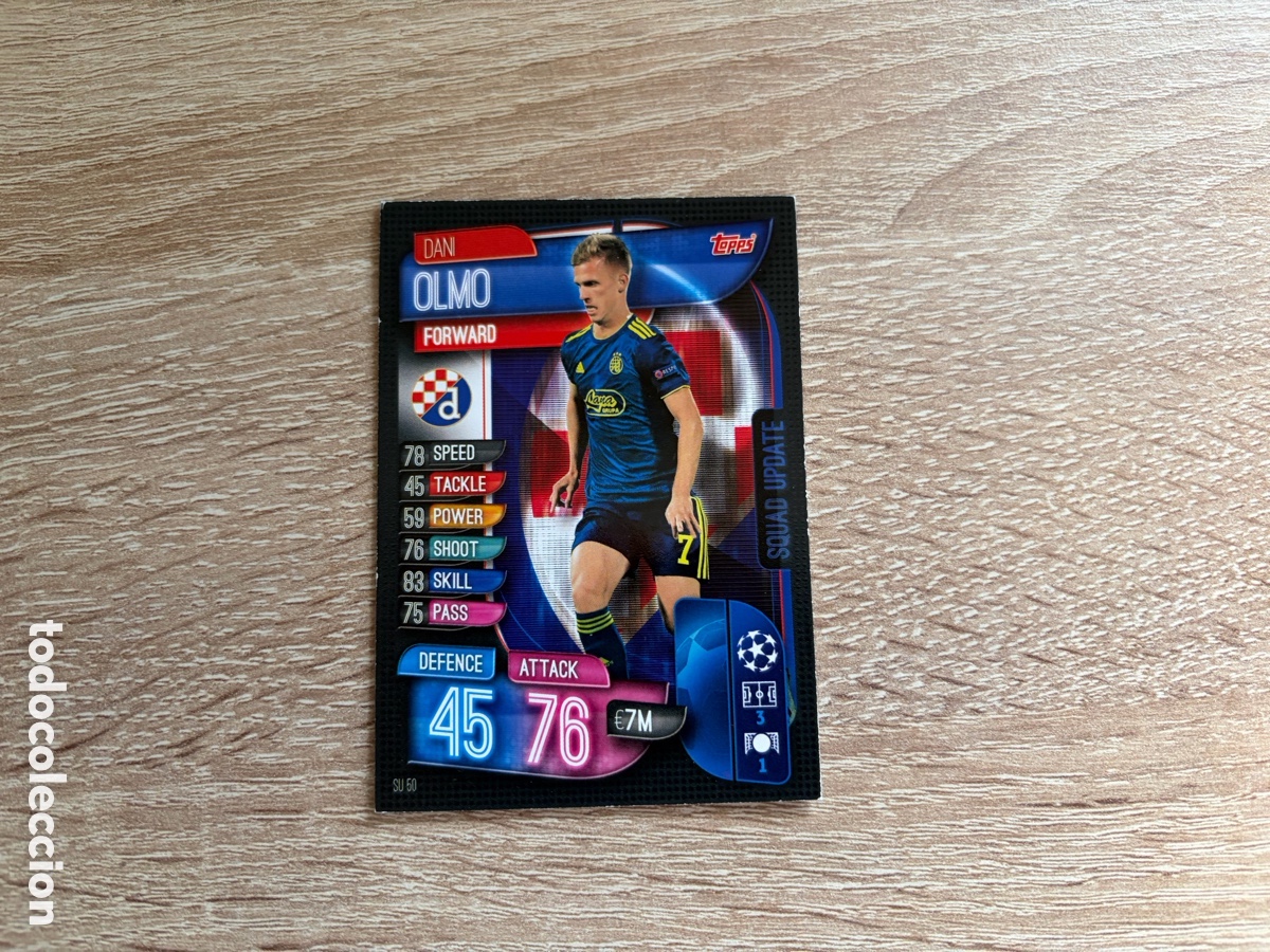 Fu&szlig;ball-Sticker: SU60 DAN OLMO SQUAD UPDATE MATCH ATTAX FUTBOL TOPPS 2019 2020 19 20 DINAMO ZAGREB RB Leipzig