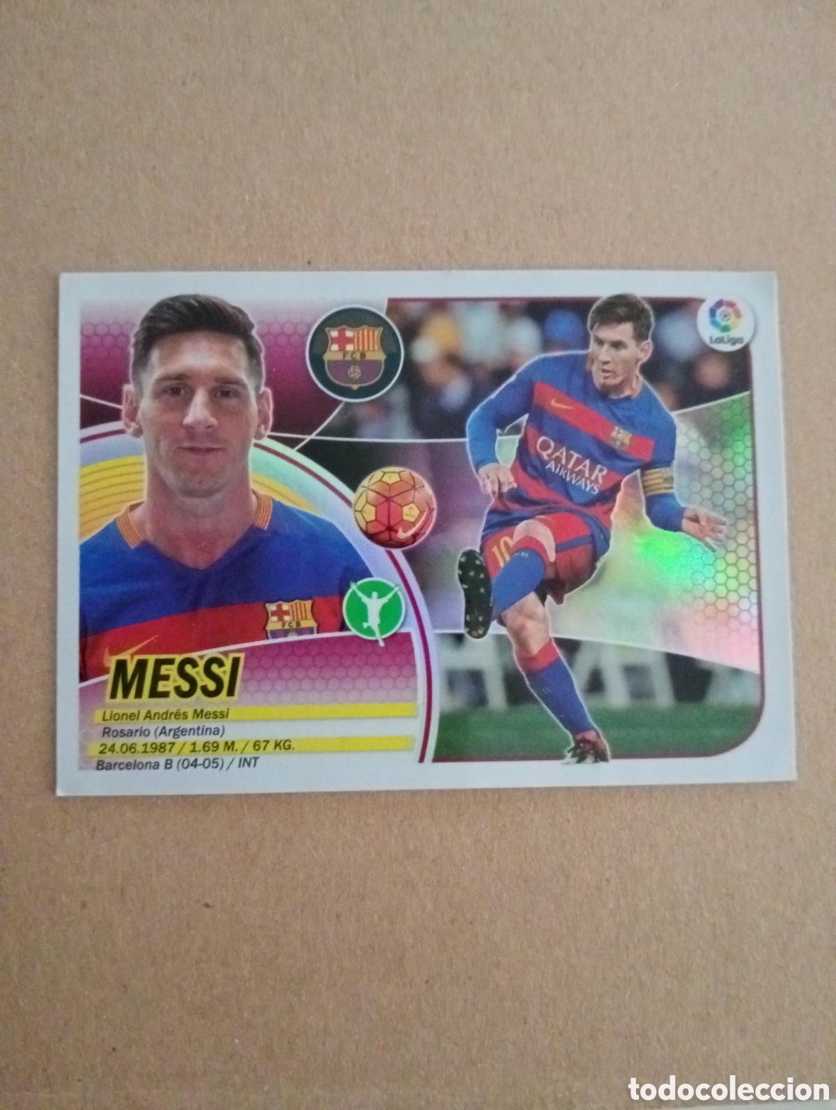 Cromos de f&uacute;tbol: Messi 16 17 #14 este FCB Barcelona laliga sin pegar barsa