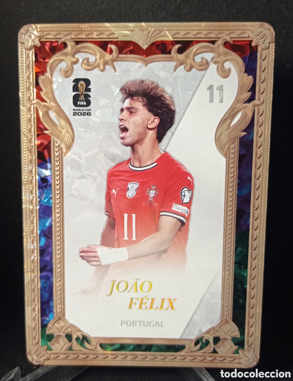 Cromos de f&uacute;tbol: Panini kayou Joao F&eacute;lix golden frame