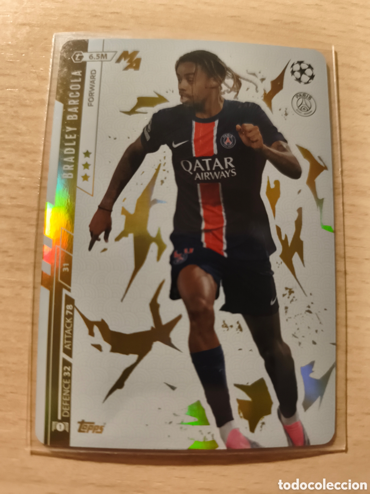 Cromos de Futebol: BRADLEY BARCOLA PARIS SAINT GERMAIN PSG MATCH ATTAX MADNESS 2025 2026 TOPPS 25 26