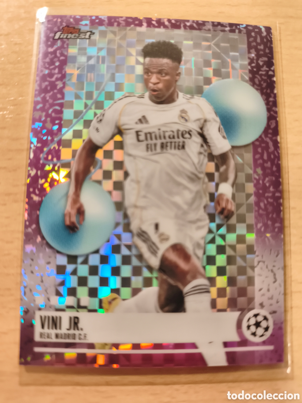Cromos de Futebol: 306 VINI JR VINICIUS UNCOMMON CHECKERBOARD PARALEL REAL MADRID TOPPS FINEST 2025 2026 25 26