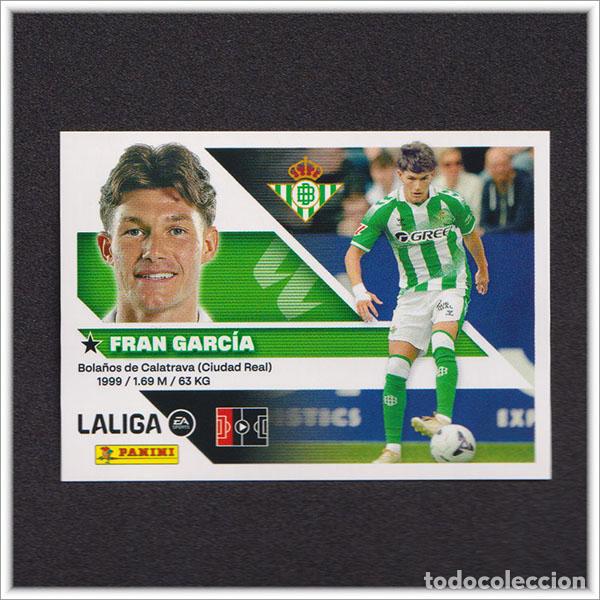 Cromos de Futebol: LIGA ESTE 2026 2027 26 27 PANINI FRAN GARC&Iacute;A FICHAJE 6 BETIS ALBUM COLECCI&Oacute;N 2&ordf; EDICI&Oacute;N