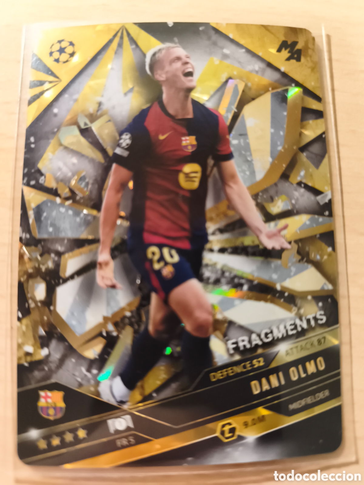 Cromos de f&uacute;tbol: DANI OLMO FRAGMENTS FC BARCELONA MATCH ATTAX MADNESS 2024 2025 TOPPS 24 25