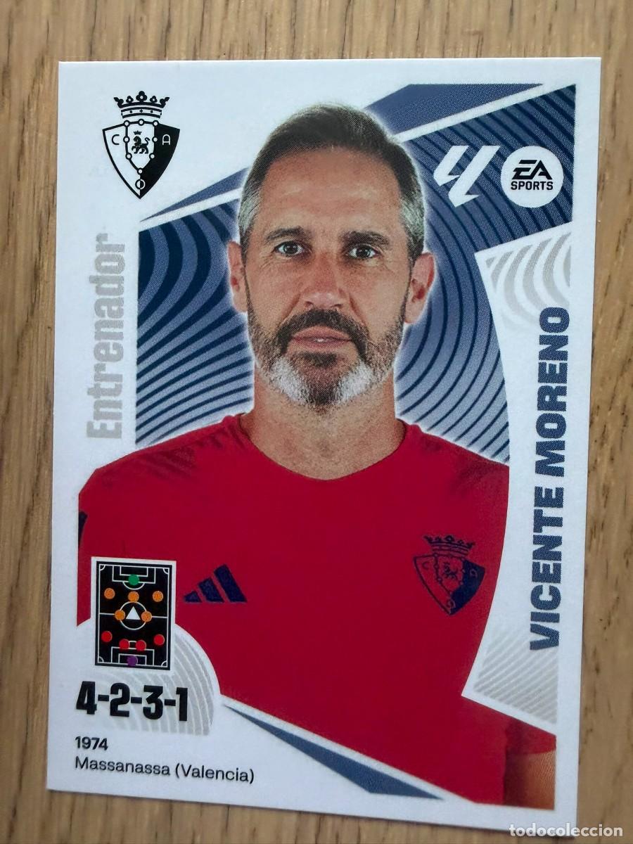 Fu&szlig;ball-Sticker: 2 VICENTE MORENO ENTRENADOR OSASUNA 24 25 2024 2025 LIGA EA SPORTS COLECCIONES ESTE SIN PEGAR STICKE