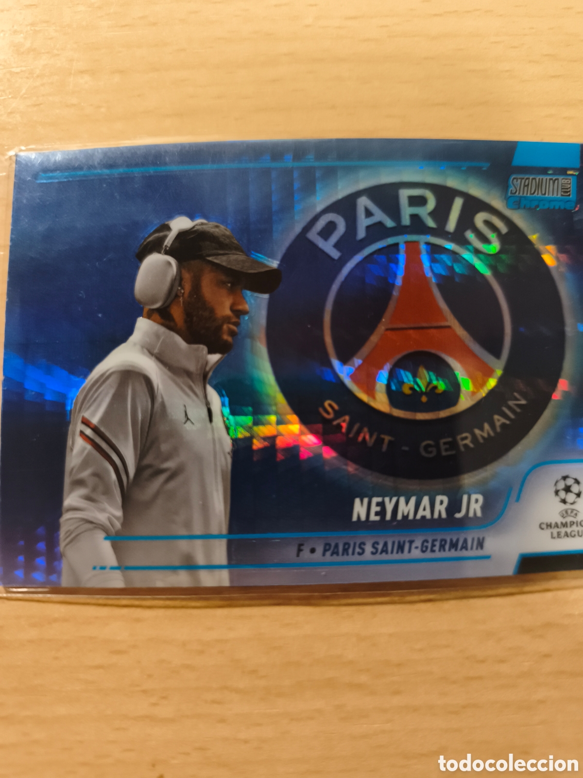 Cromos de f&uacute;tbol: 100 NEYMAR JR AQUA PARALEL STADIUM CLUB CHROME PARIS SAINT GERMAIN PSG TOPPS 2022 22